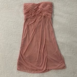 David’s Bridal Strapless Bridesmaid Dress-Size 2